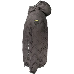 Black Polyester Men's Jacket