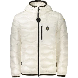 White Polyamide Men's Jacket