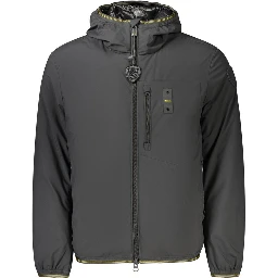 Black Polyester Men's Jacket