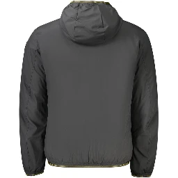 Black Polyester Men's Jacket