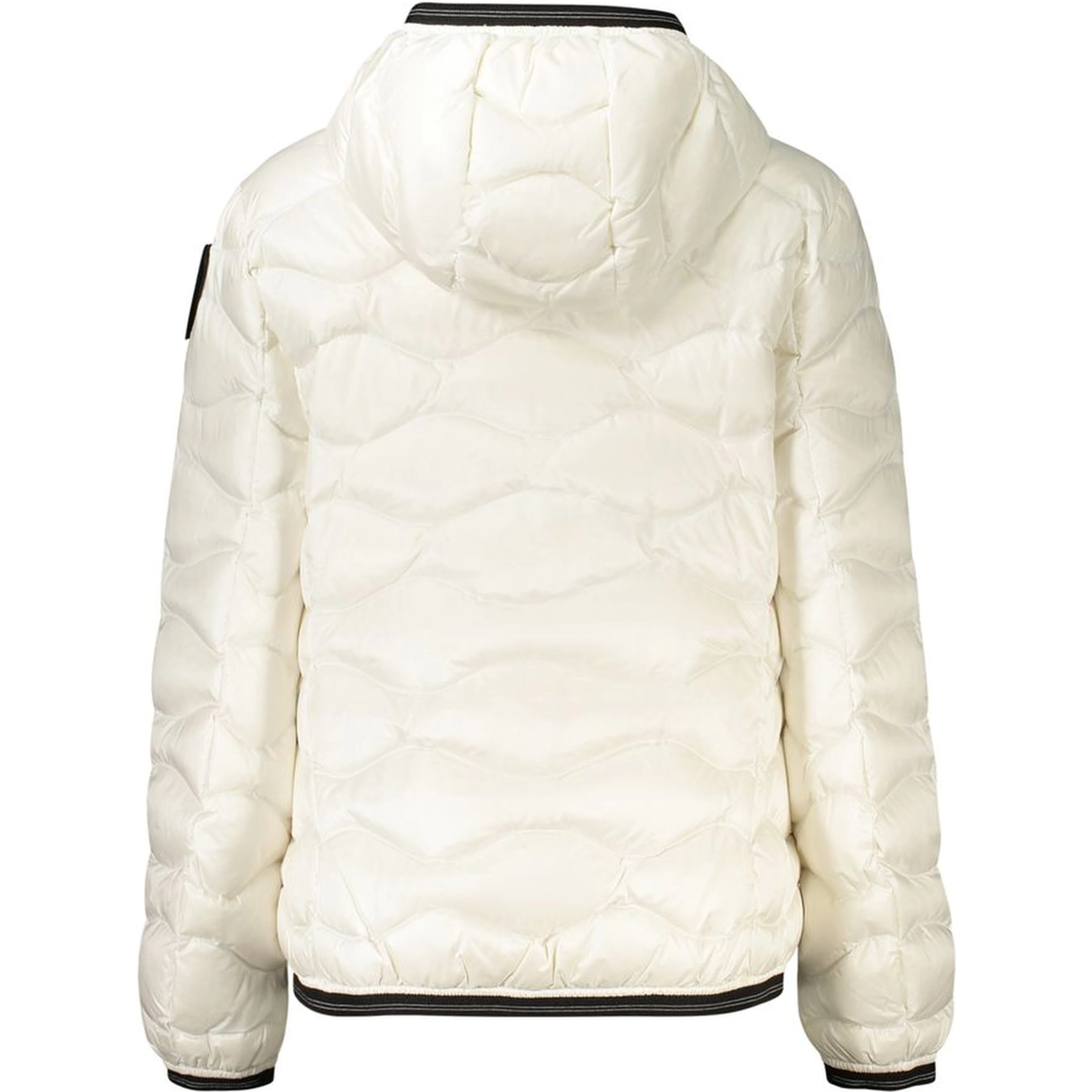 White Polyamide Women's Jacket with Hood