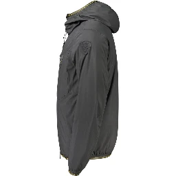 Black Polyester Men's Jacket