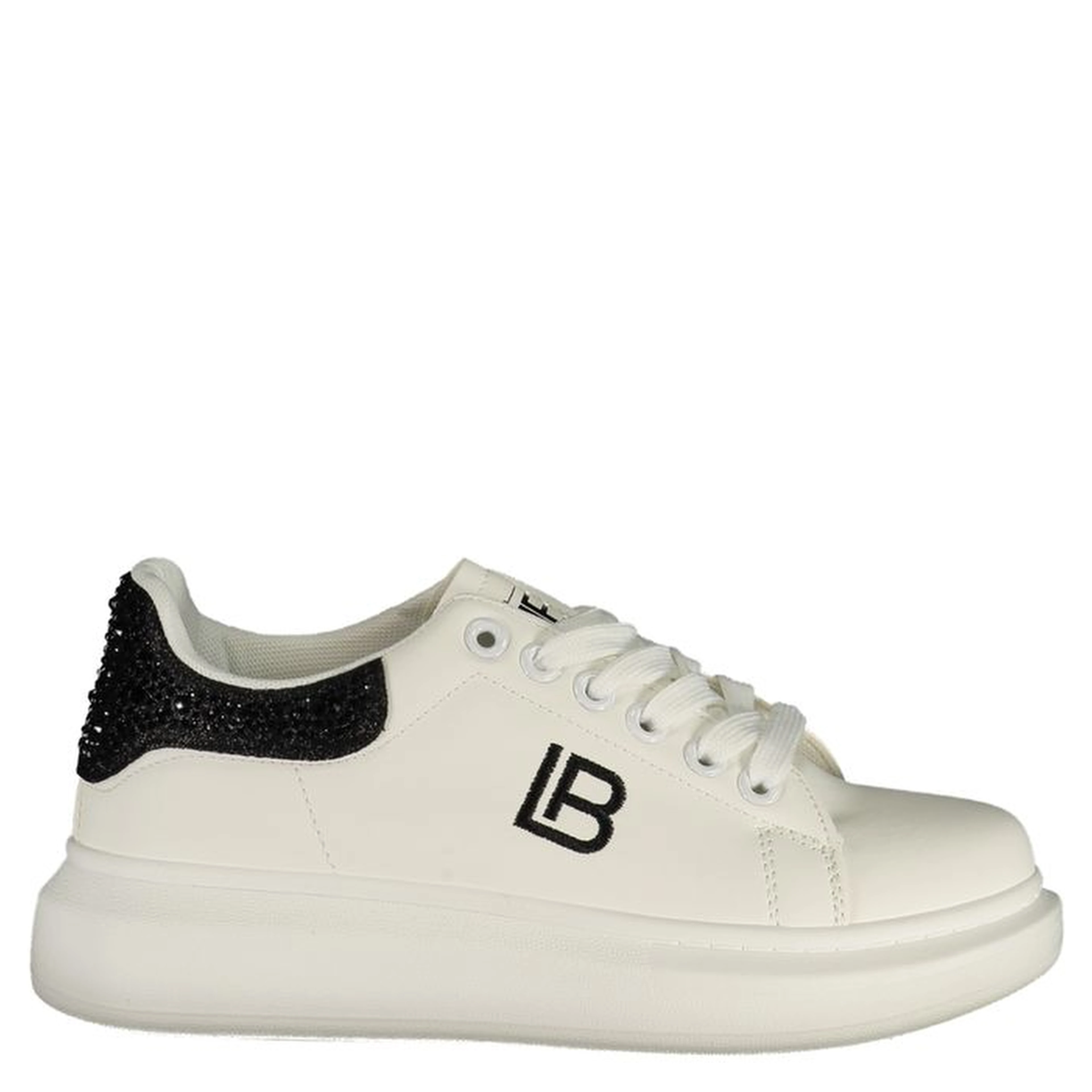 White Polyurethane Women Sneaker