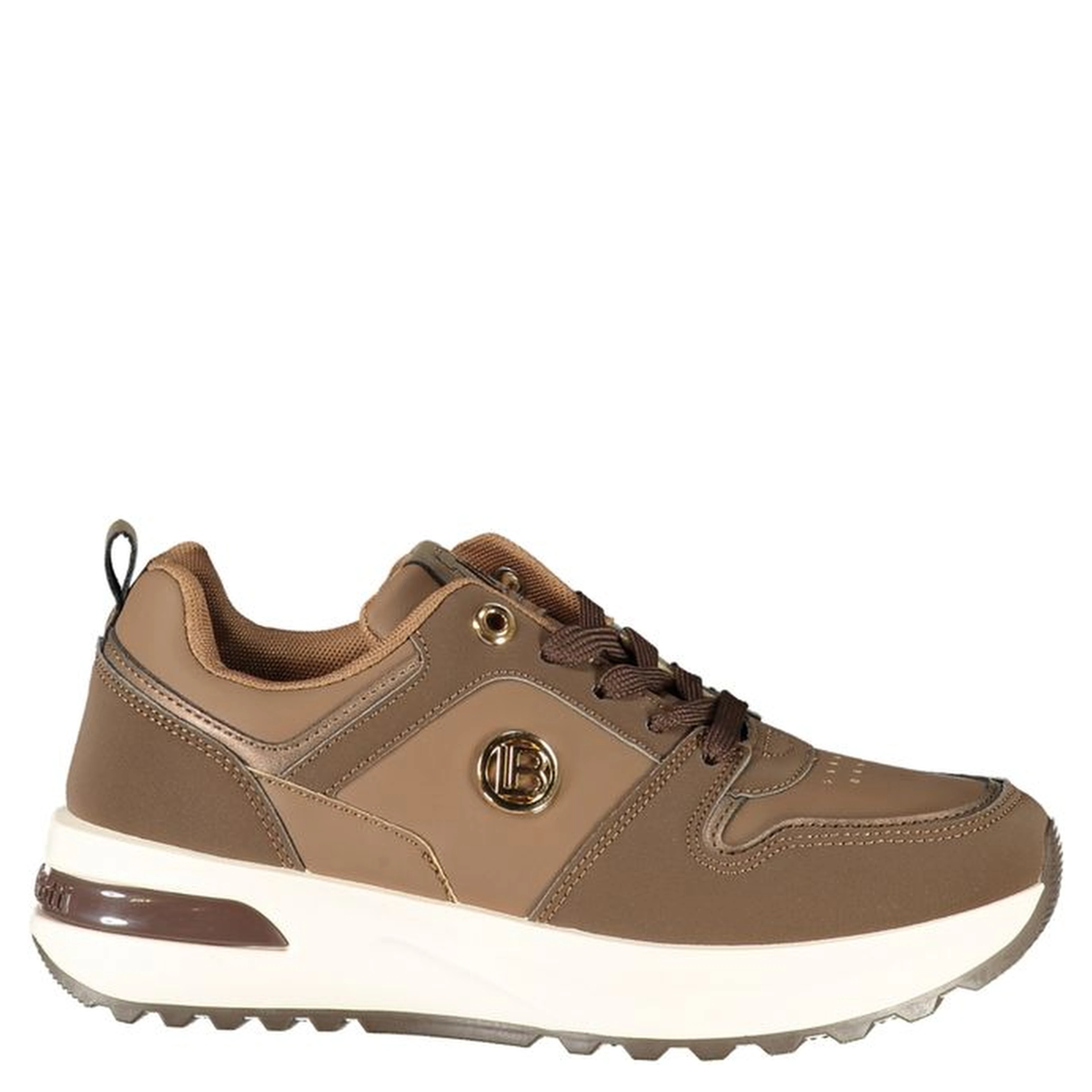 Brown Polyurethane Womens Sneaker