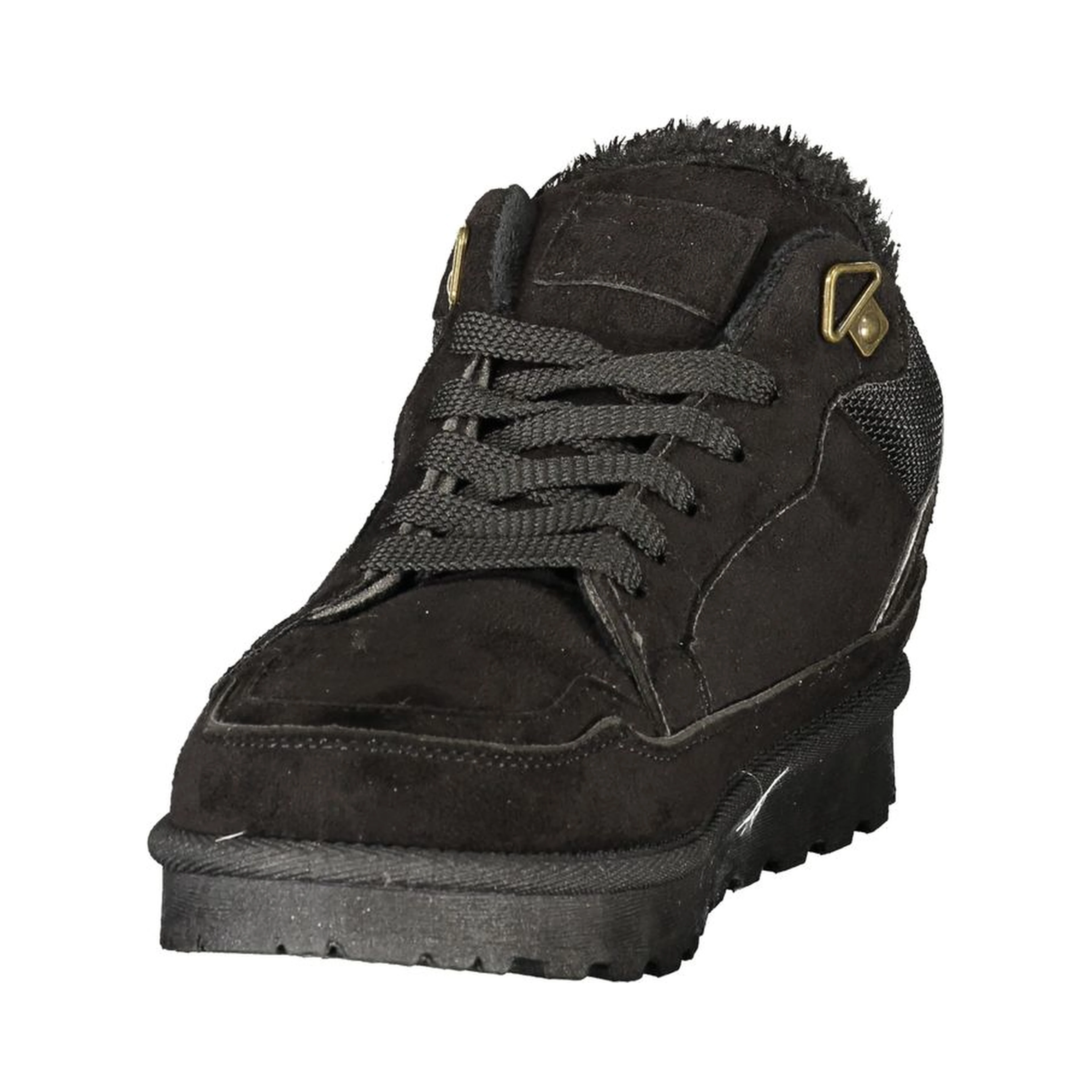 Black Polyurethane Women's Sneaker