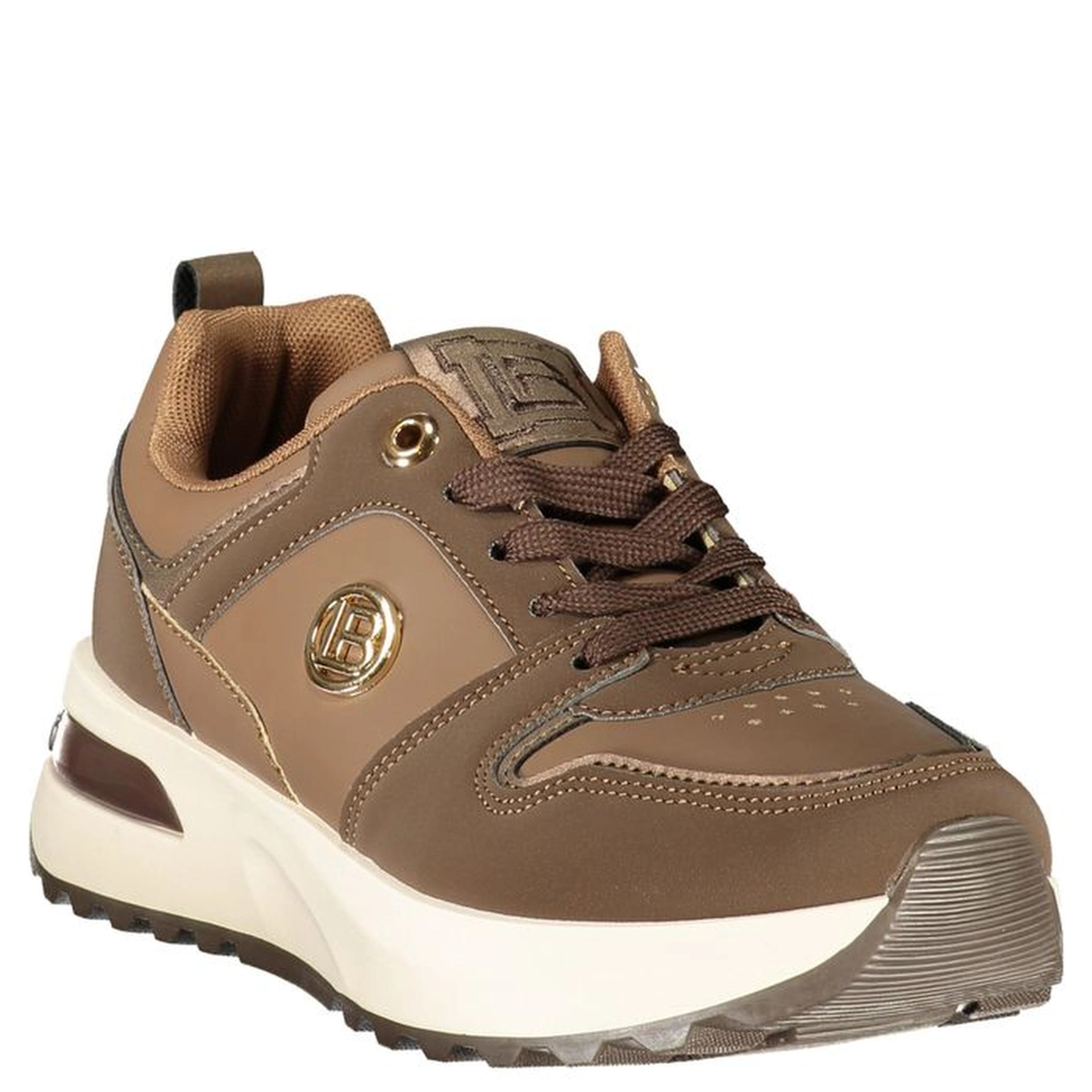 Brown Polyurethane Womens Sneaker