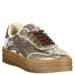 Gold Polyurethane Women's Sneaker