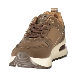 Brown Polyurethane Womens Sneaker