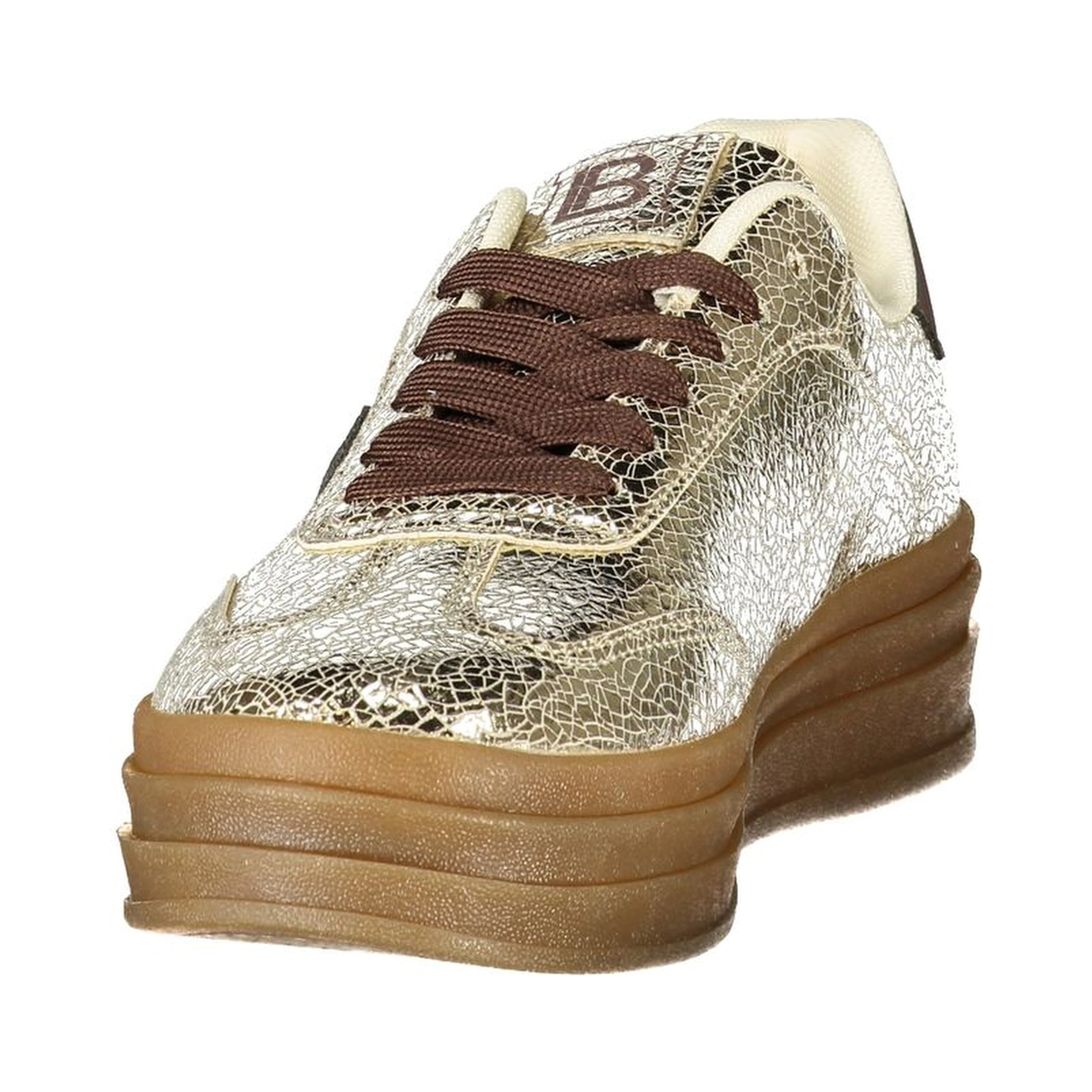 Gold Polyurethane Women's Sneaker