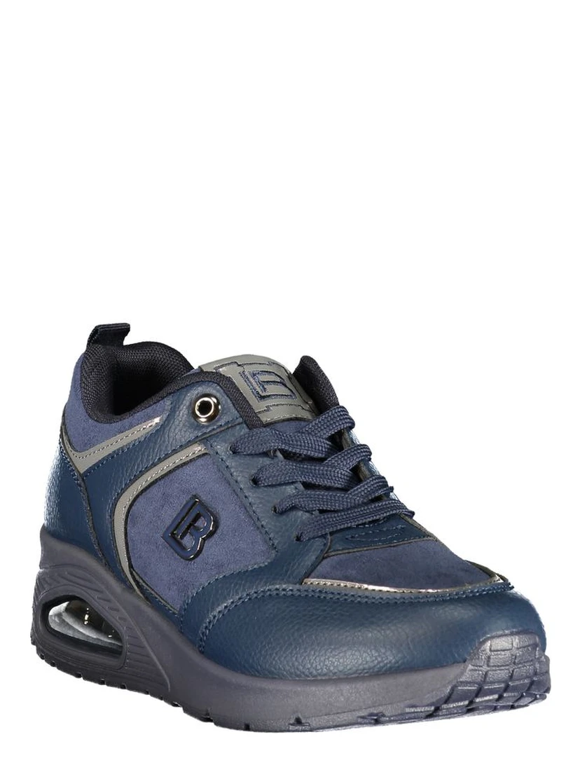 Blue Polyurethane Women's Sneaker