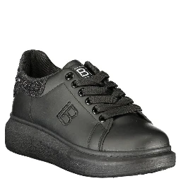 Black Polyurethane Women's Sneaker
