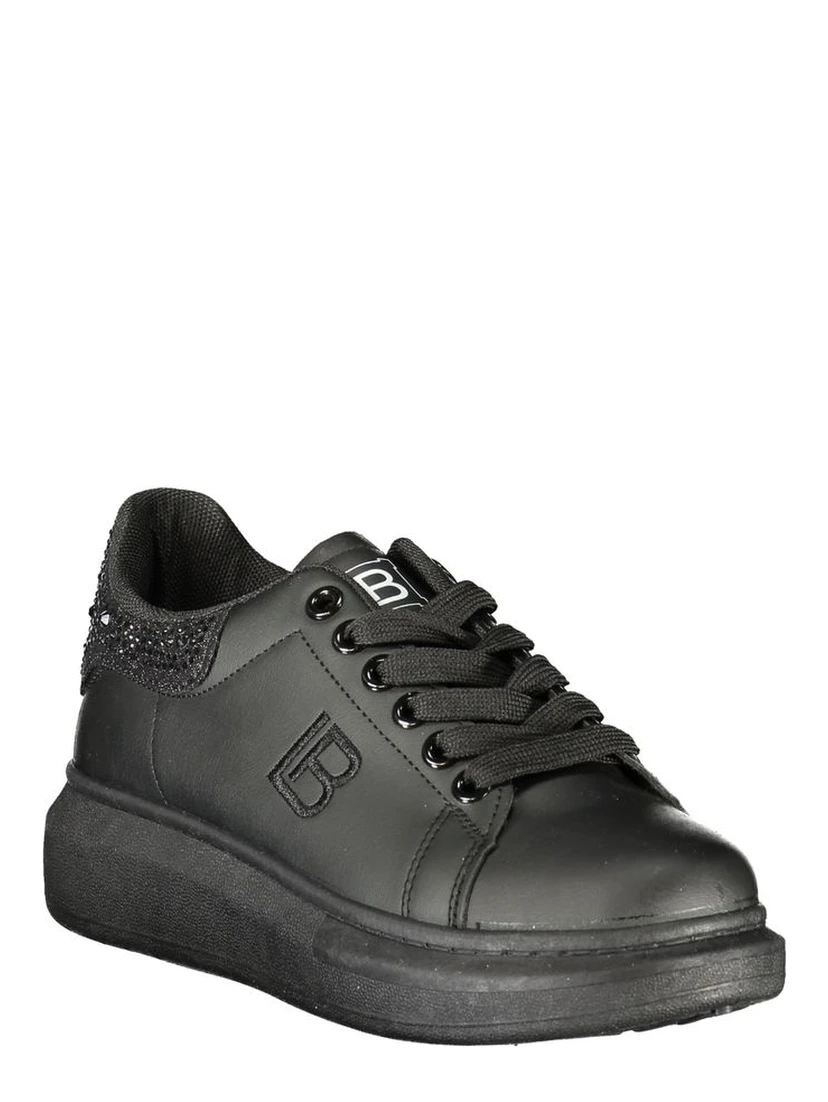 Black Polyurethane Women's Sneaker