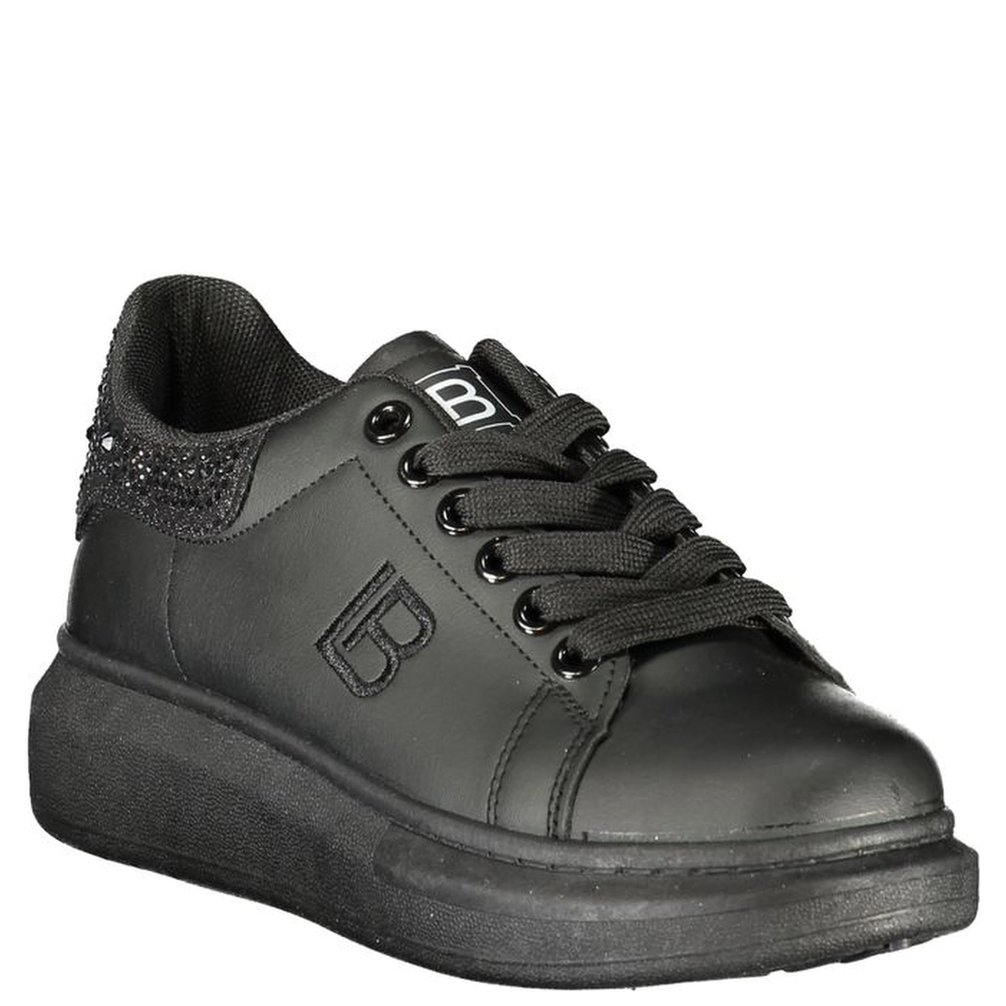 Black Polyurethane Women's Sneaker