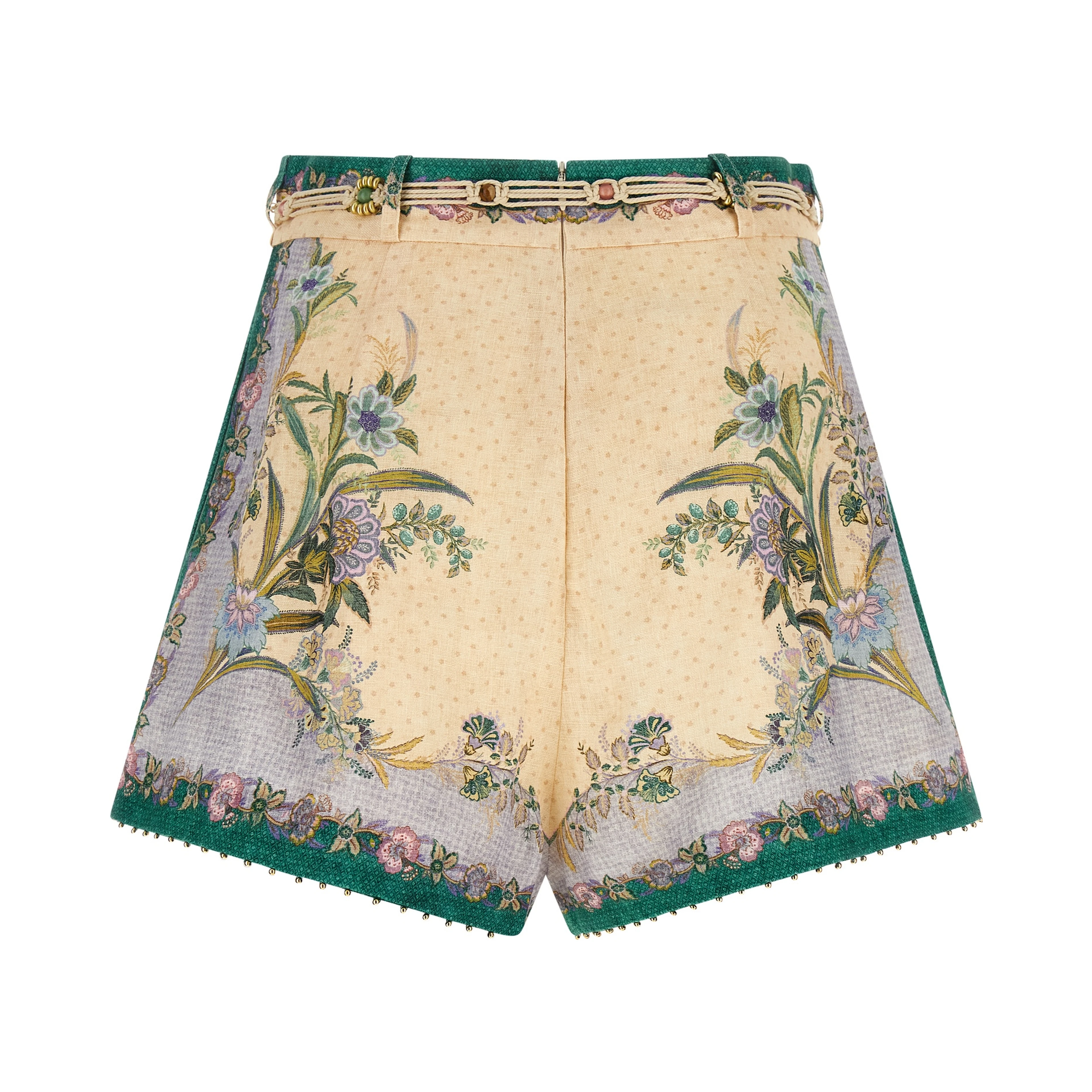 Multicolor Linen Bermuda Shorts