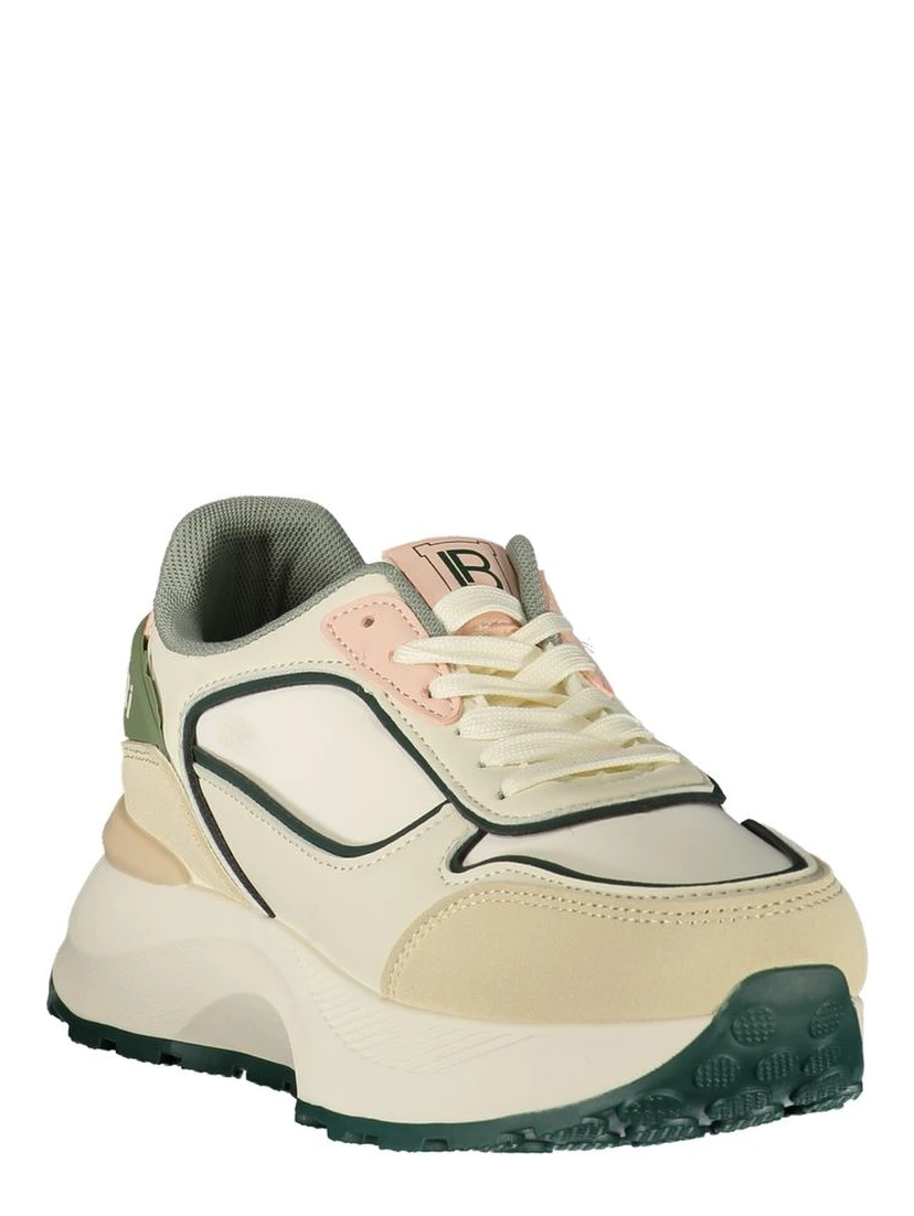 White Polyurethane Women's Sneaker