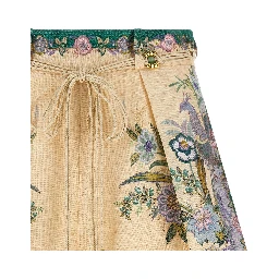 Multicolor Linen Bermuda Shorts