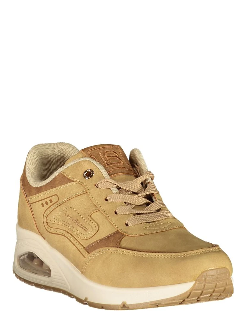 Beige Polyurethane Women's Sneaker