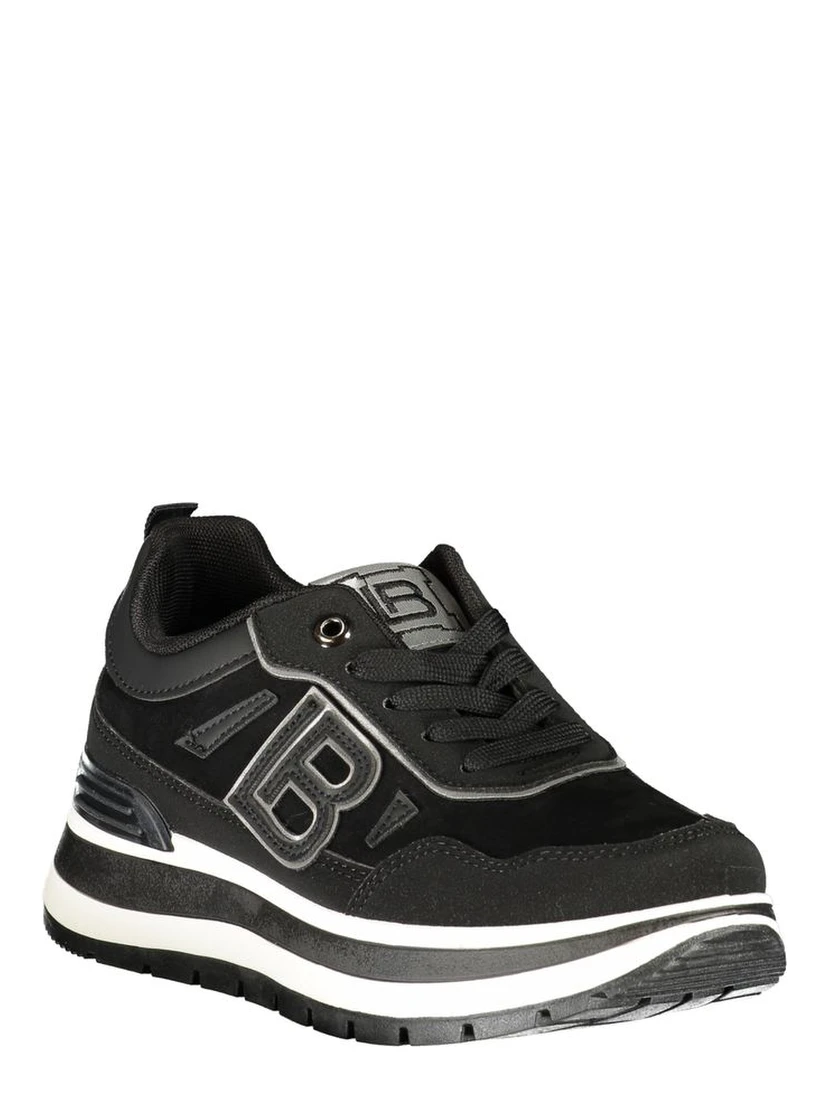 Black Polyurethane Women's Sneaker