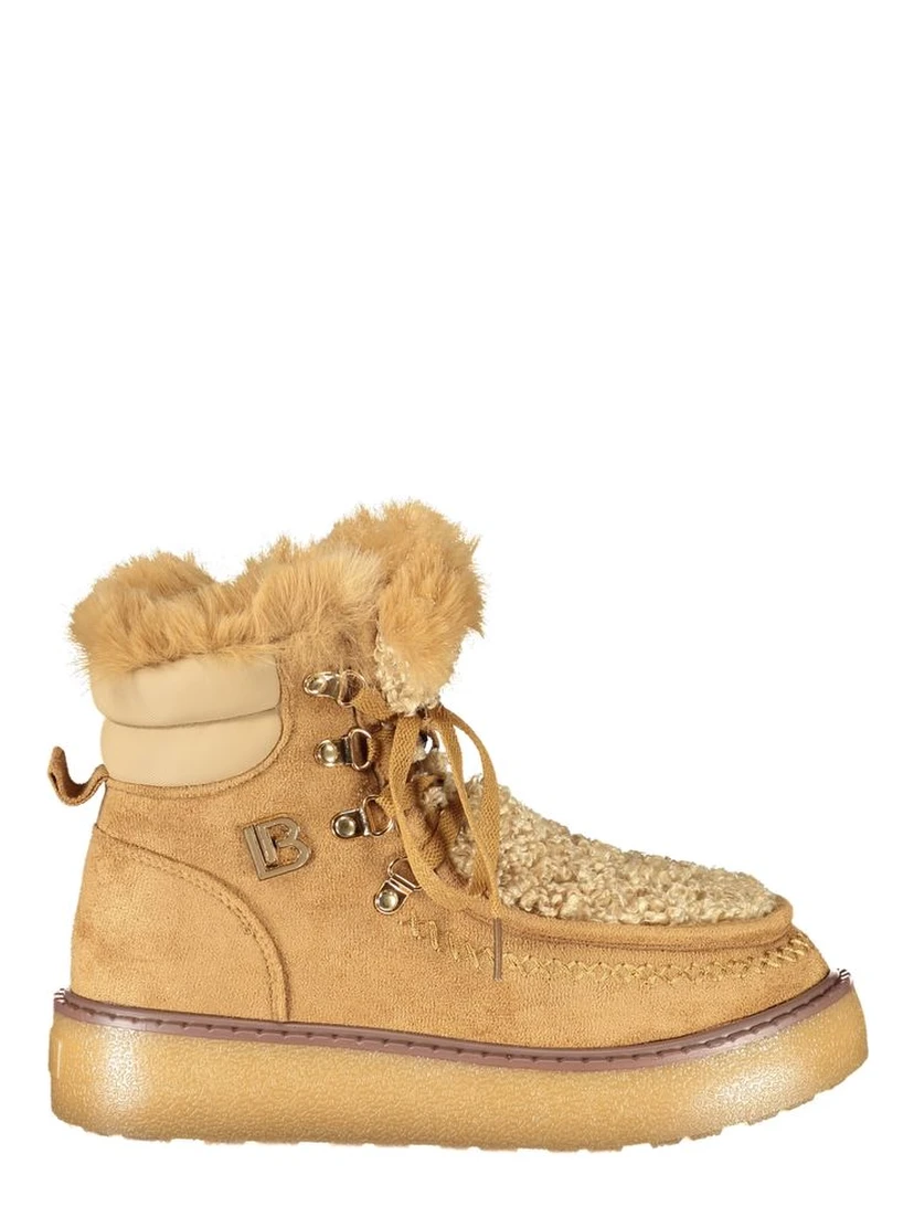 Brown Polyurethane Women Boot