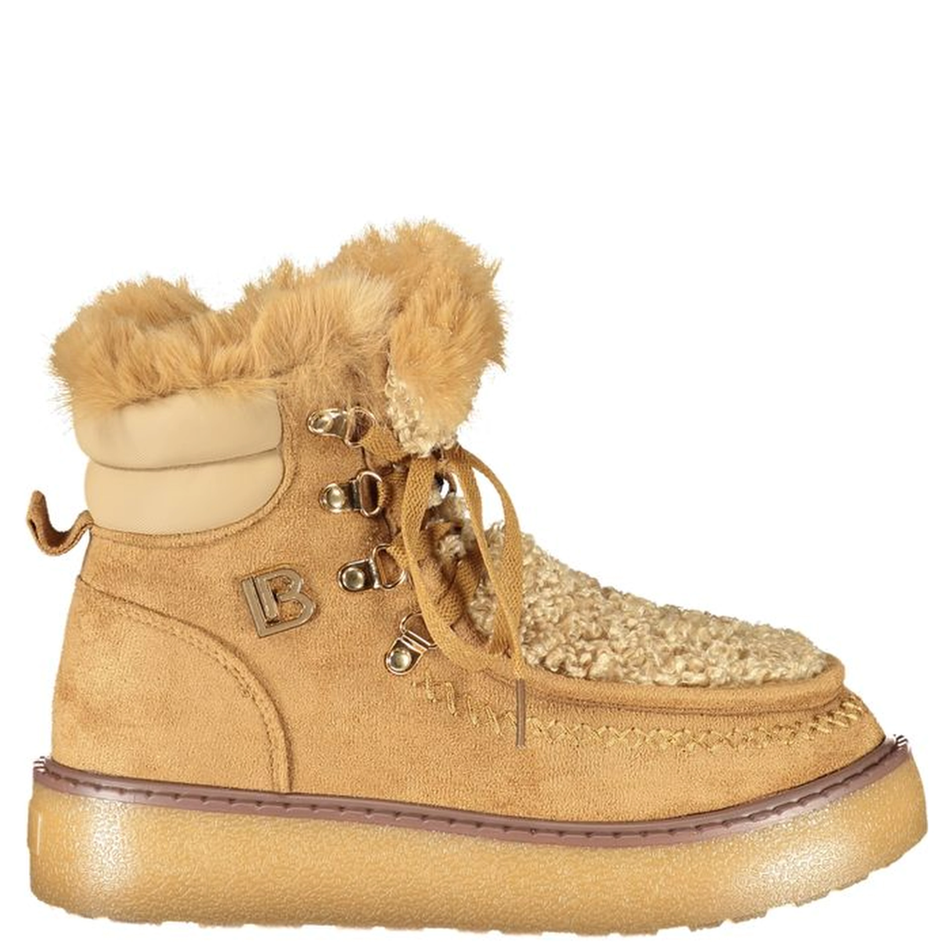Brown Polyurethane Women Boot