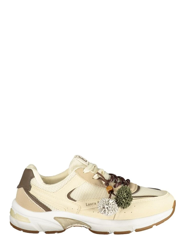 Beige Polyurethane Womens Sneaker