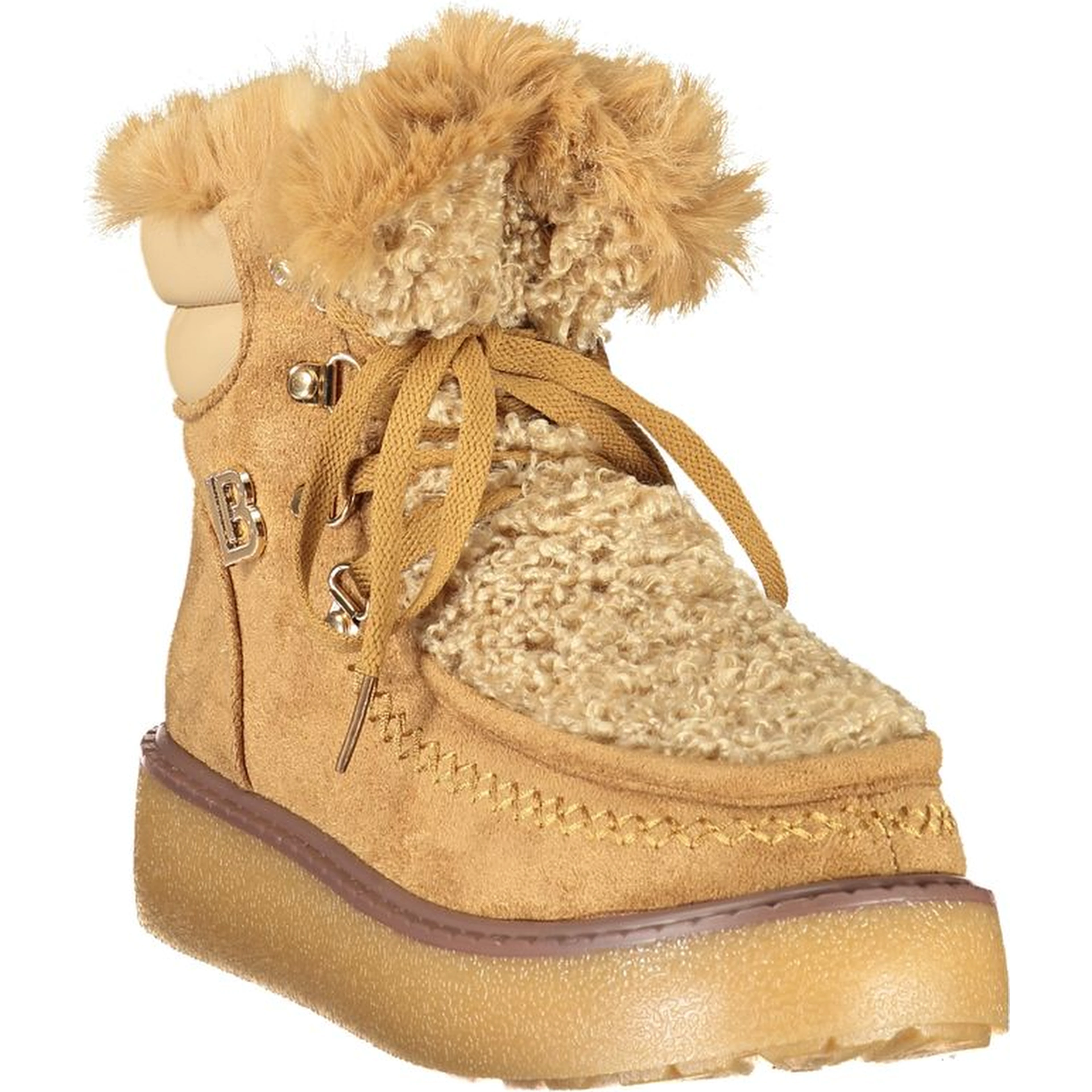 Brown Polyurethane Women Boot