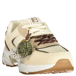 Beige Polyurethane Womens Sneaker