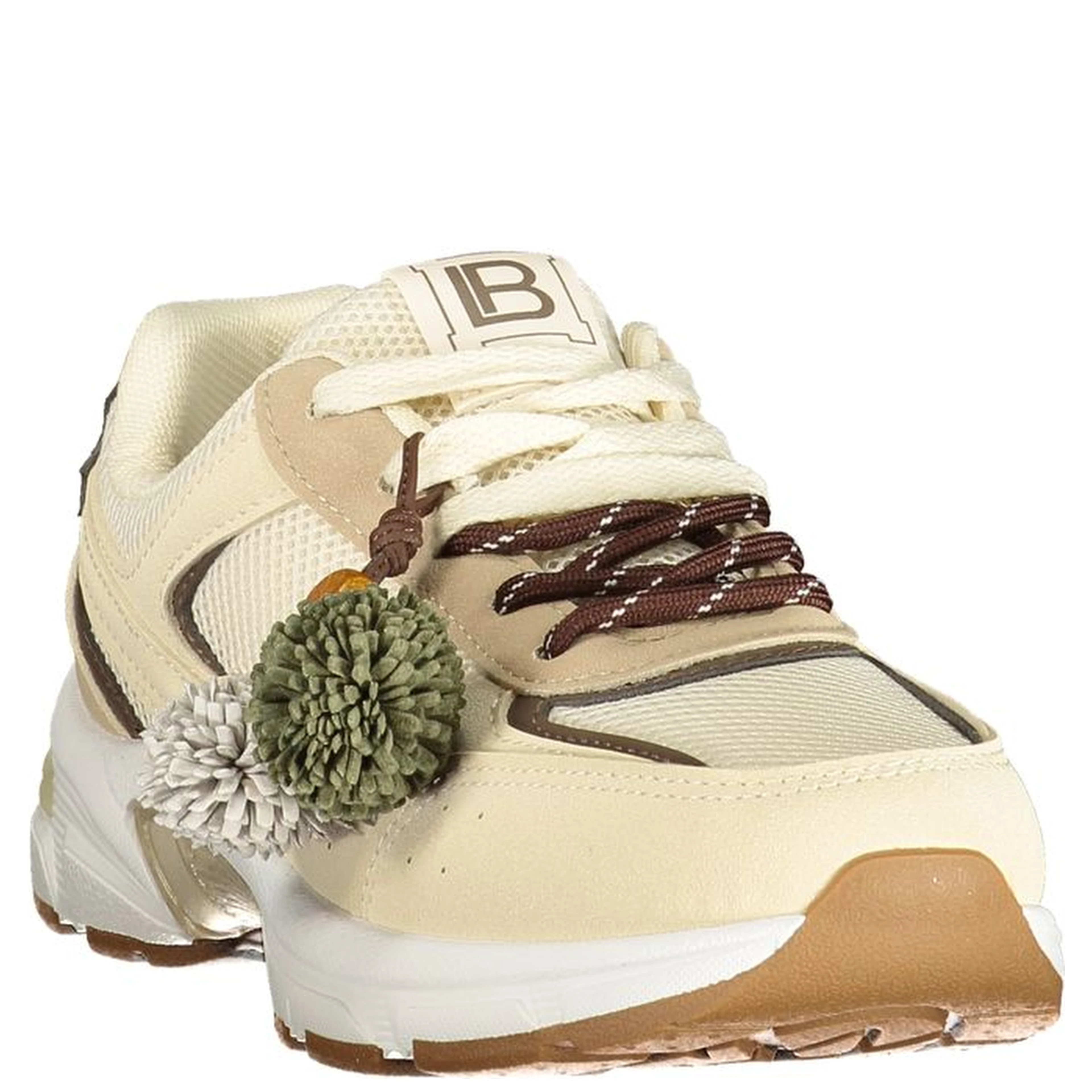 Beige Polyurethane Womens Sneaker