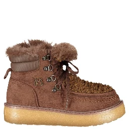Brown Polyurethane Womens Boot