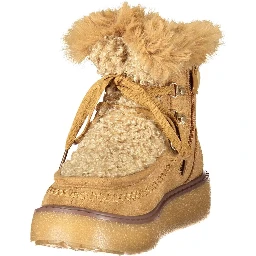 Brown Polyurethane Women Boot