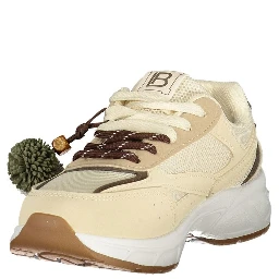 Beige Polyurethane Womens Sneaker