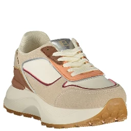 Beige Polyurethane Women's Sneaker