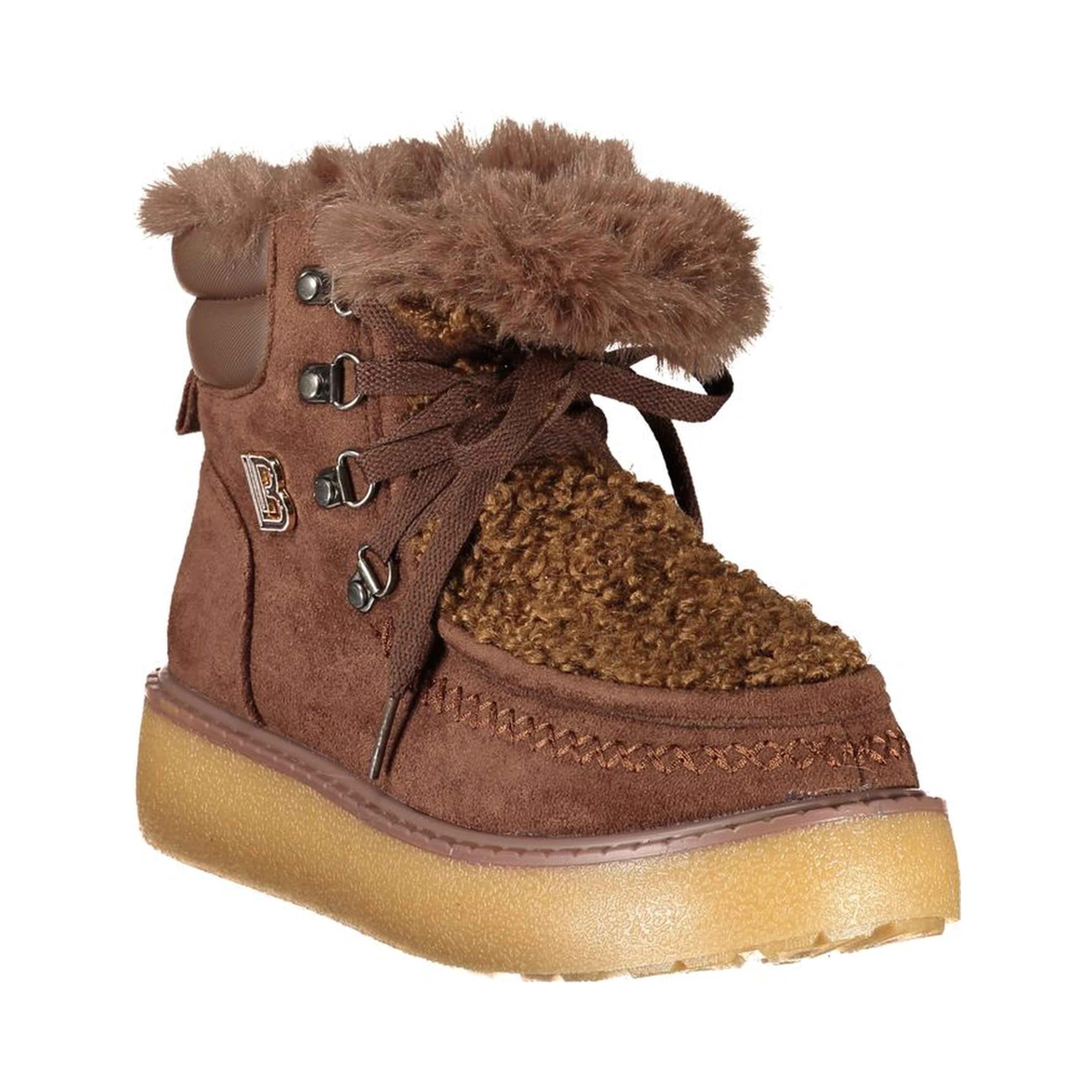 Brown Polyurethane Womens Boot