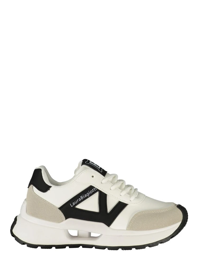 White Polyurethane Women's Sneaker