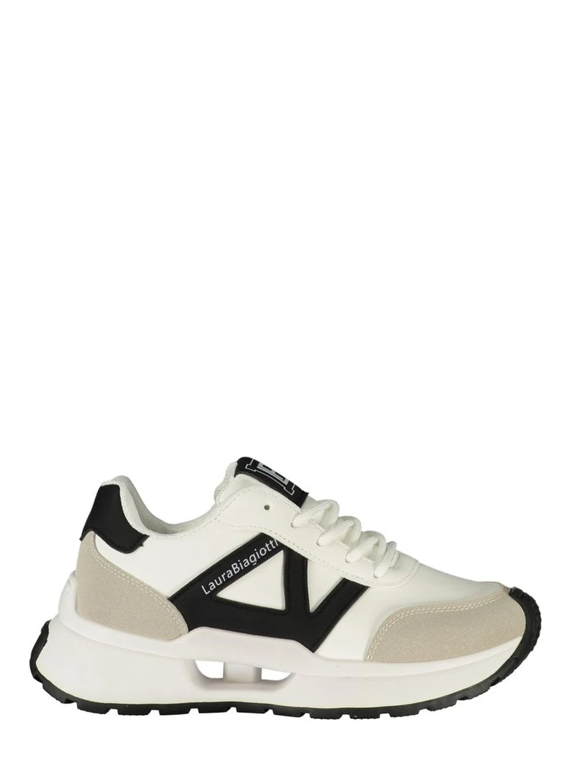 White Polyurethane Women's Sneaker