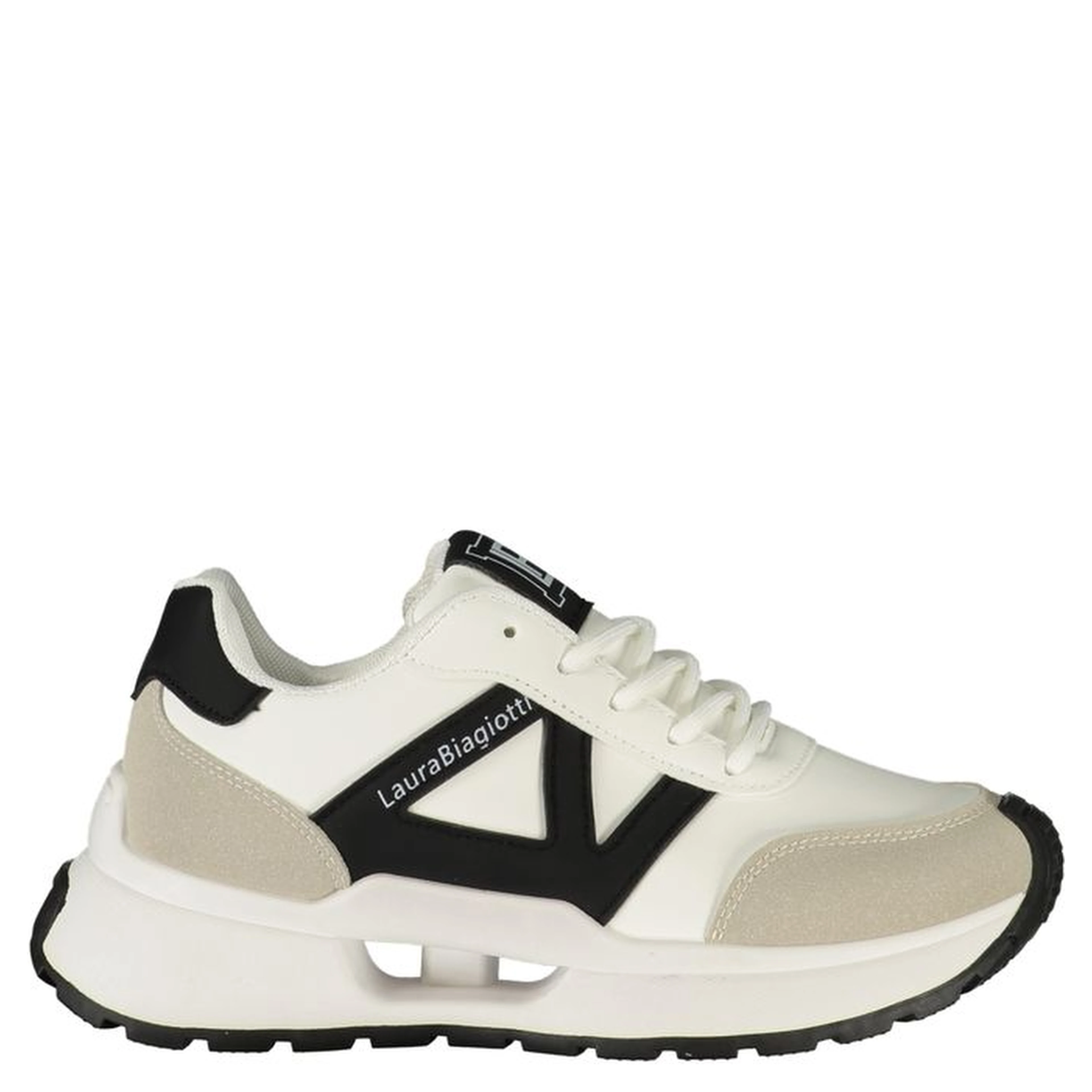 White Polyurethane Women's Sneaker