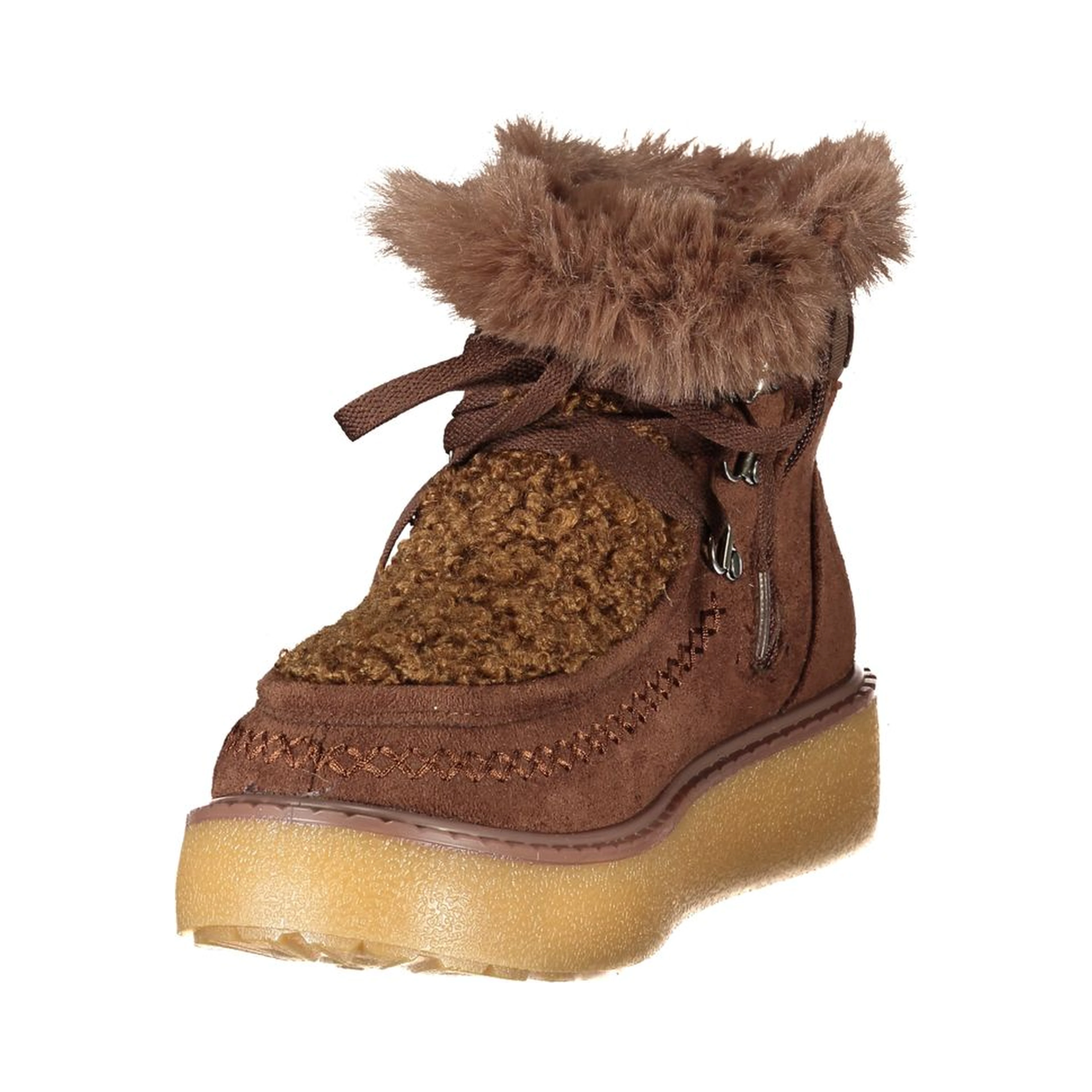 Brown Polyurethane Womens Boot