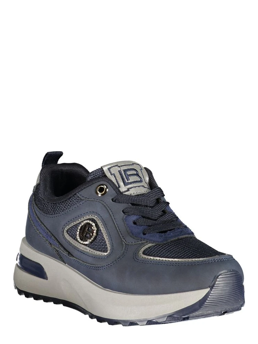 Blue Polyurethane Women's Sneaker