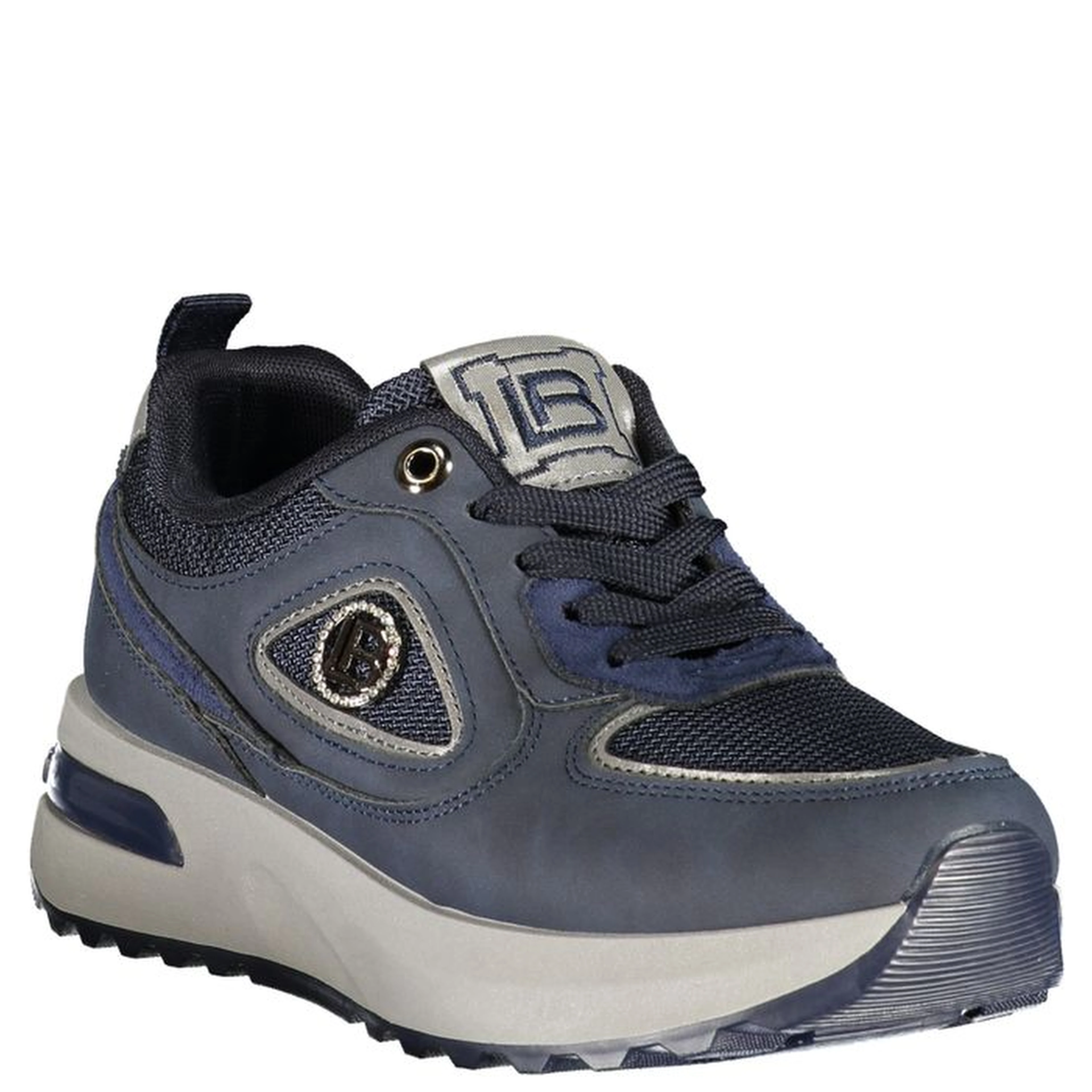 Blue Polyurethane Women's Sneaker