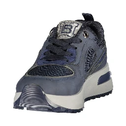 Blue Polyurethane Women's Sneaker