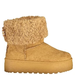 Brown Polyurethane Women's Ankle Boot