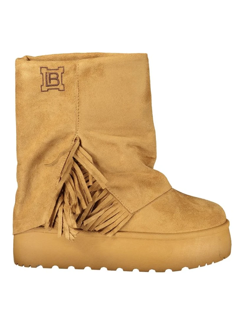 Brown Polyurethane Women's Boot