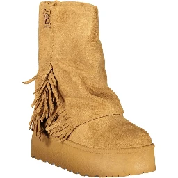 Brown Polyurethane Women's Boot