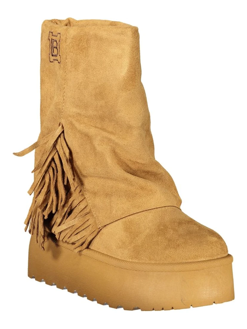 Brown Polyurethane Women's Boot