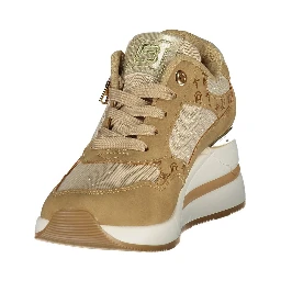 Beige Polyurethane Women's Sneaker