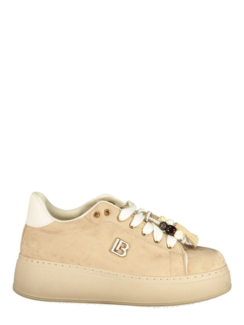 Beige Polyurethane Women's Sneaker