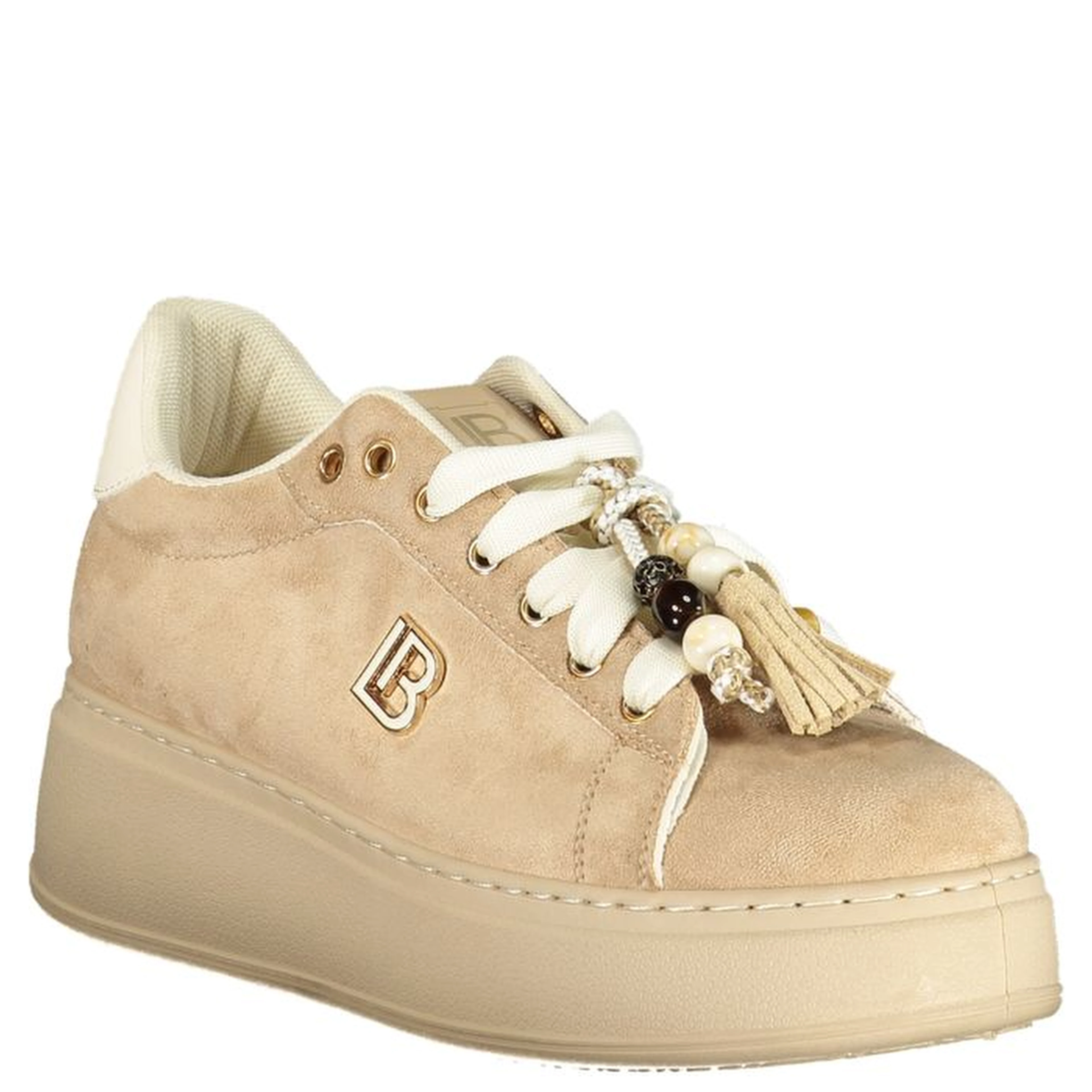 Beige Polyurethane Women's Sneaker