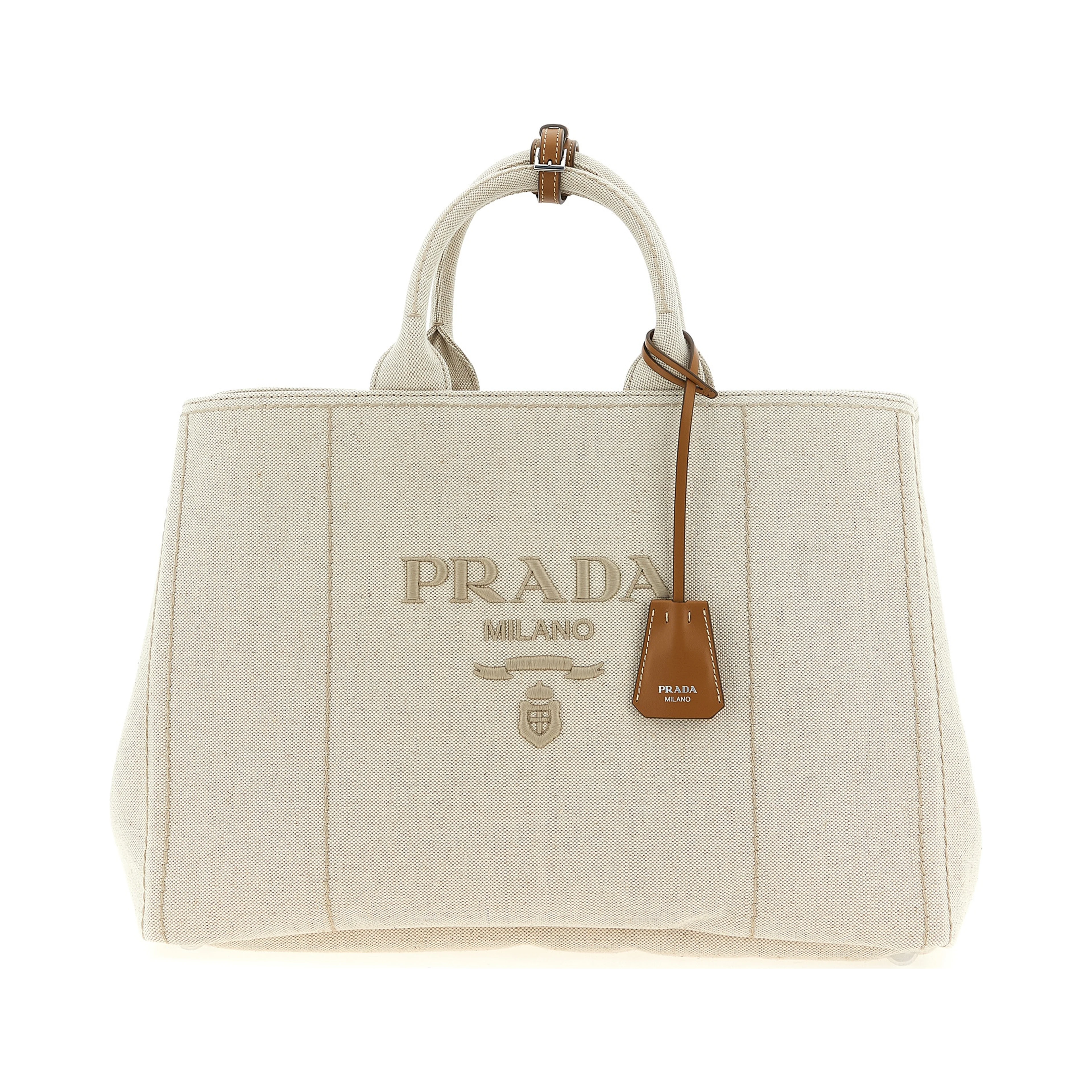 Beige Cotton Tote Bag