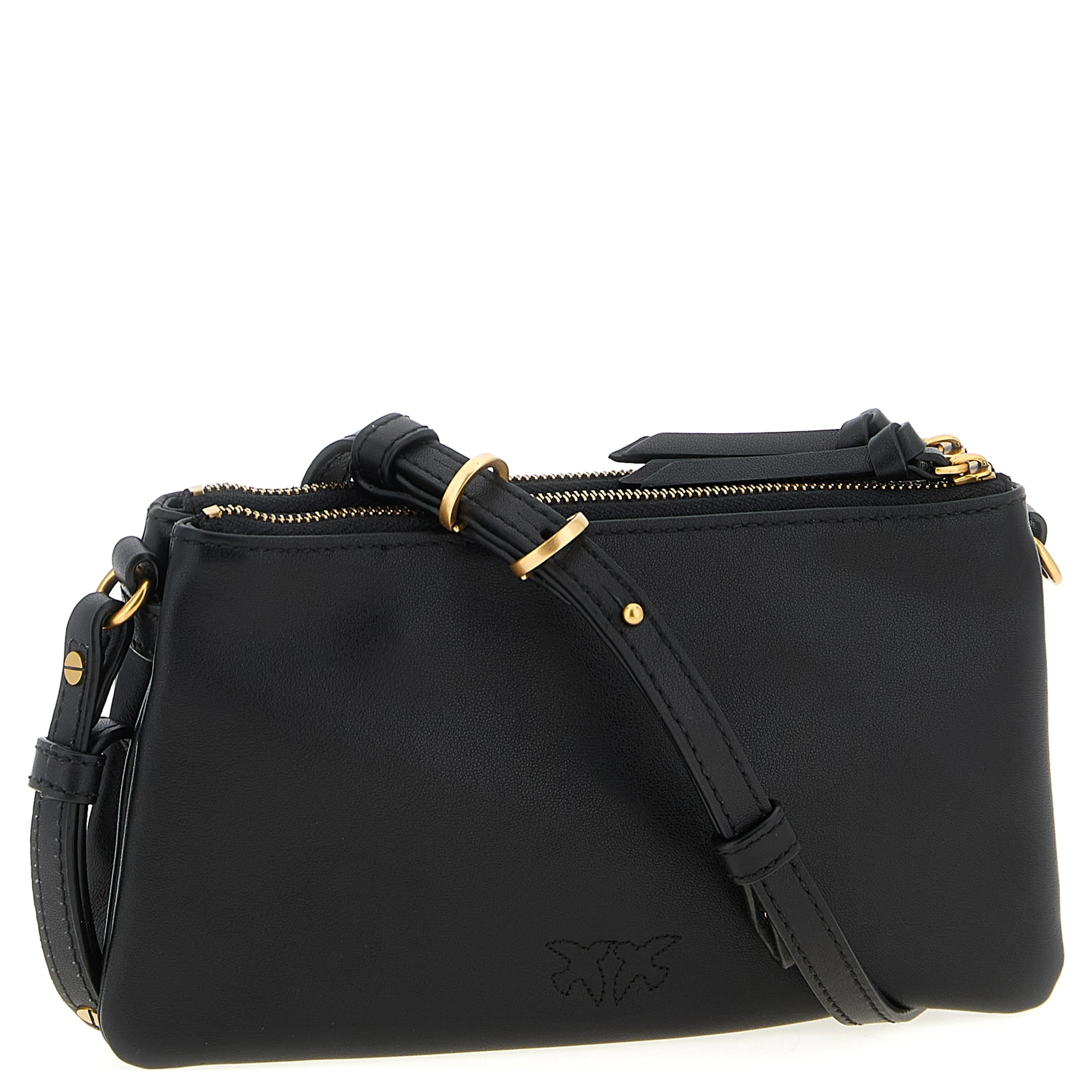 Black Calfskin Crossbody Bag