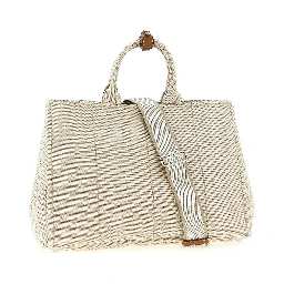 Beige Cotton Tote Bag